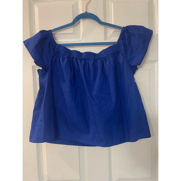 Who what wear royal blue off the shoulder blouse. Size Large - Picture 2 of 12